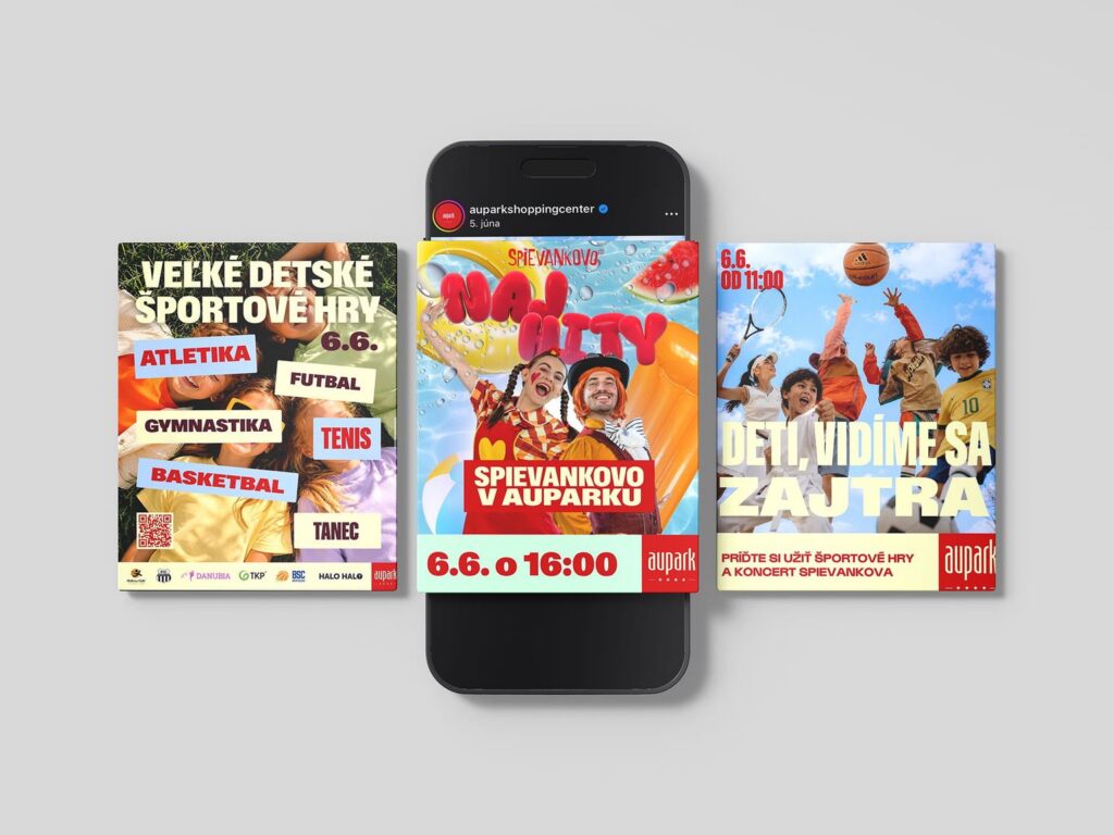 Aupark Bratislava: ukážka kampaní k eventom na Facebooku a Instagrame (1)