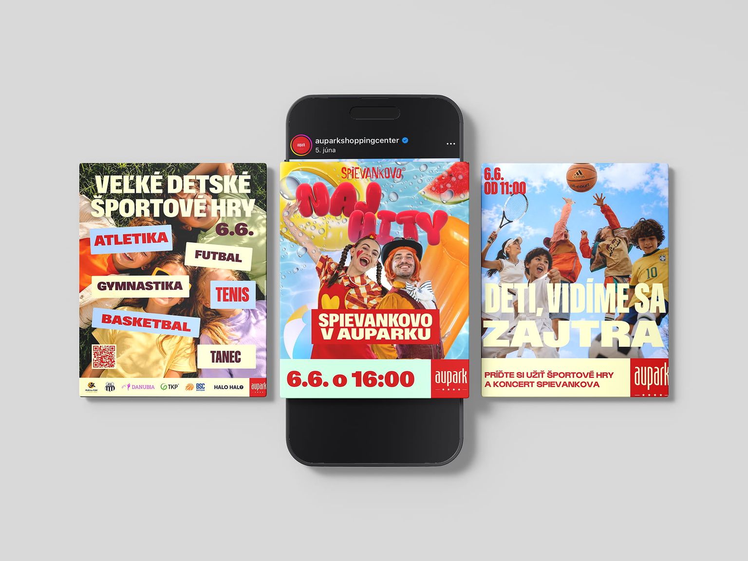 Aupark Bratislava: ukážka kampaní k eventom na Facebooku a Instagrame (1)