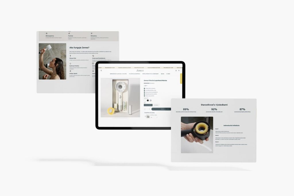 Zenea: ukážka e-shopu so sprchovými filtrami (4)